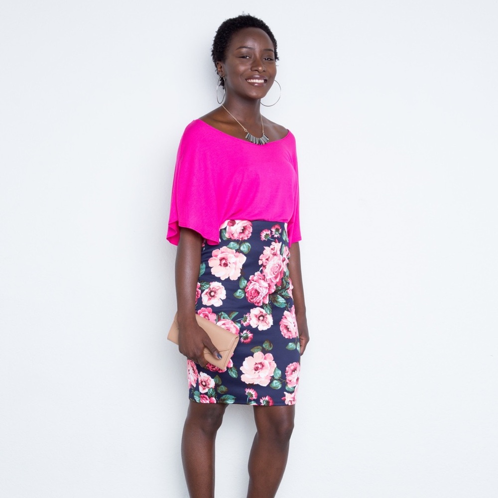 NWT Amelia James Floral Pencil Skirt